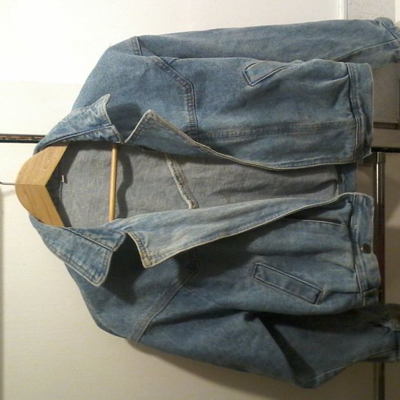 Levi's Blue Denim Moto Jacket - Picture 1 of 5